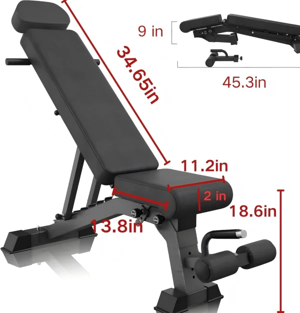BSHG1038 Home Gym Adjustable Bench - Image 3