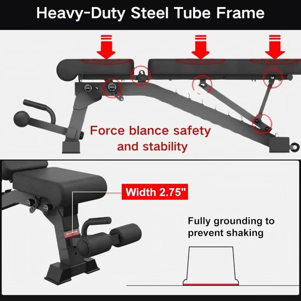 BSHG1038 Home Gym Adjustable Bench - Image 2