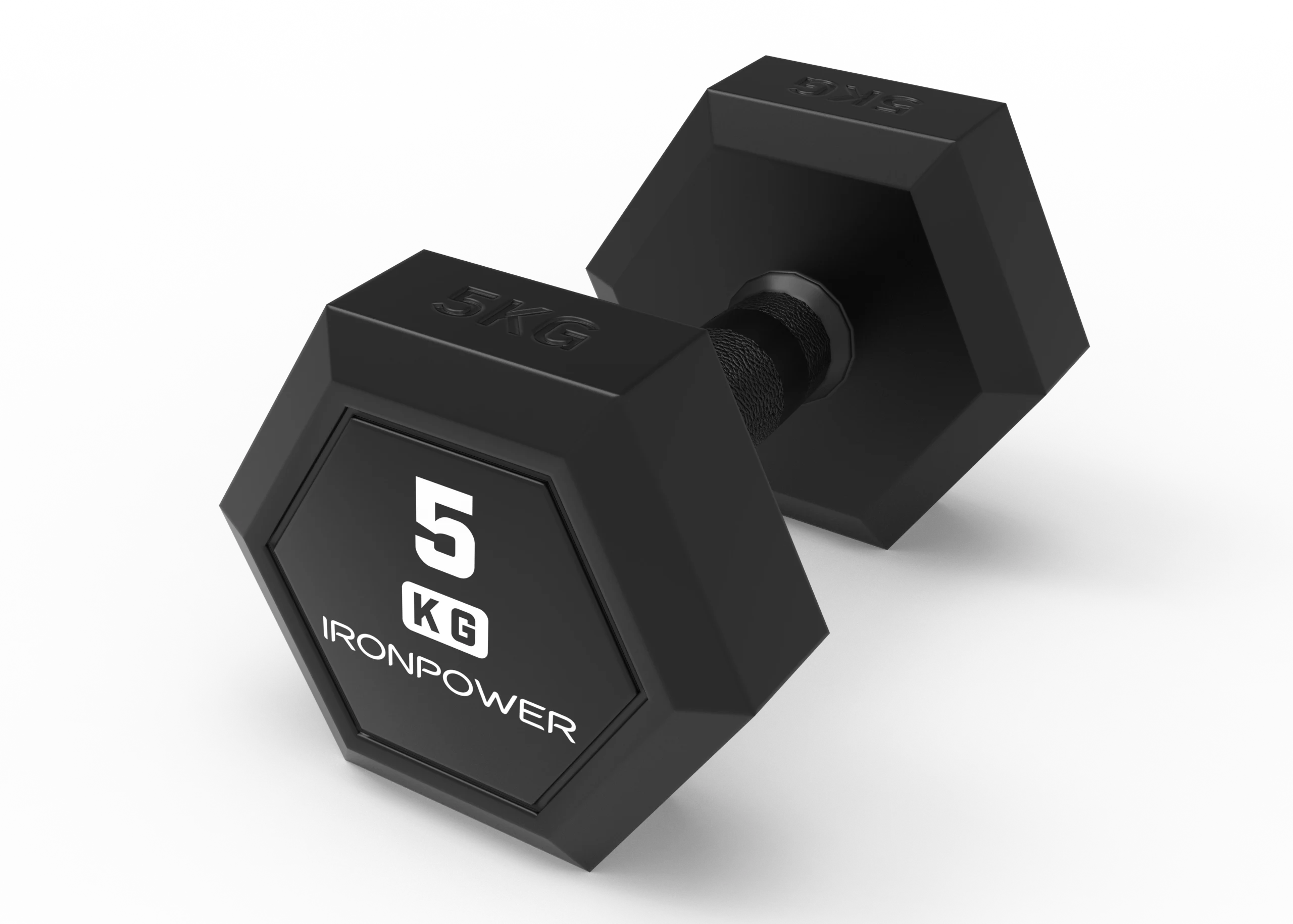 DB002 Full Rubber Coated Hex Dumbbell - Image 6