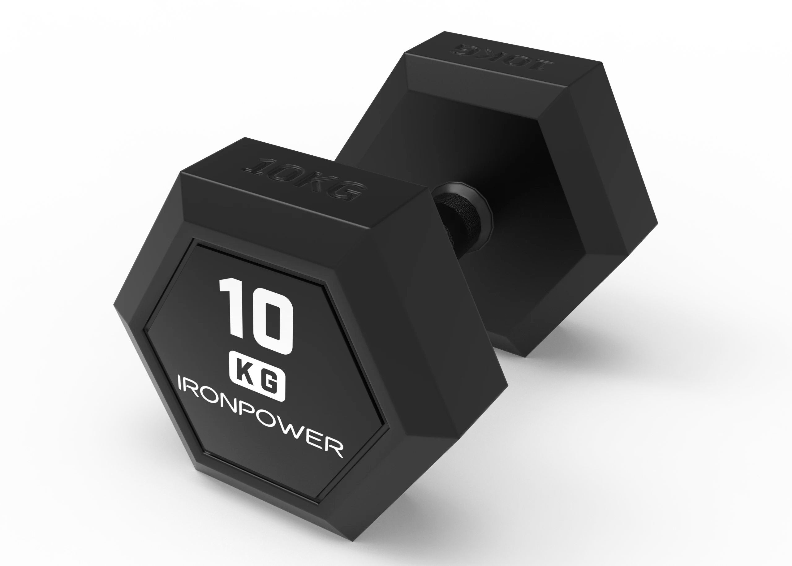 DB002 Full Rubber Coated Hex Dumbbell - Image 4