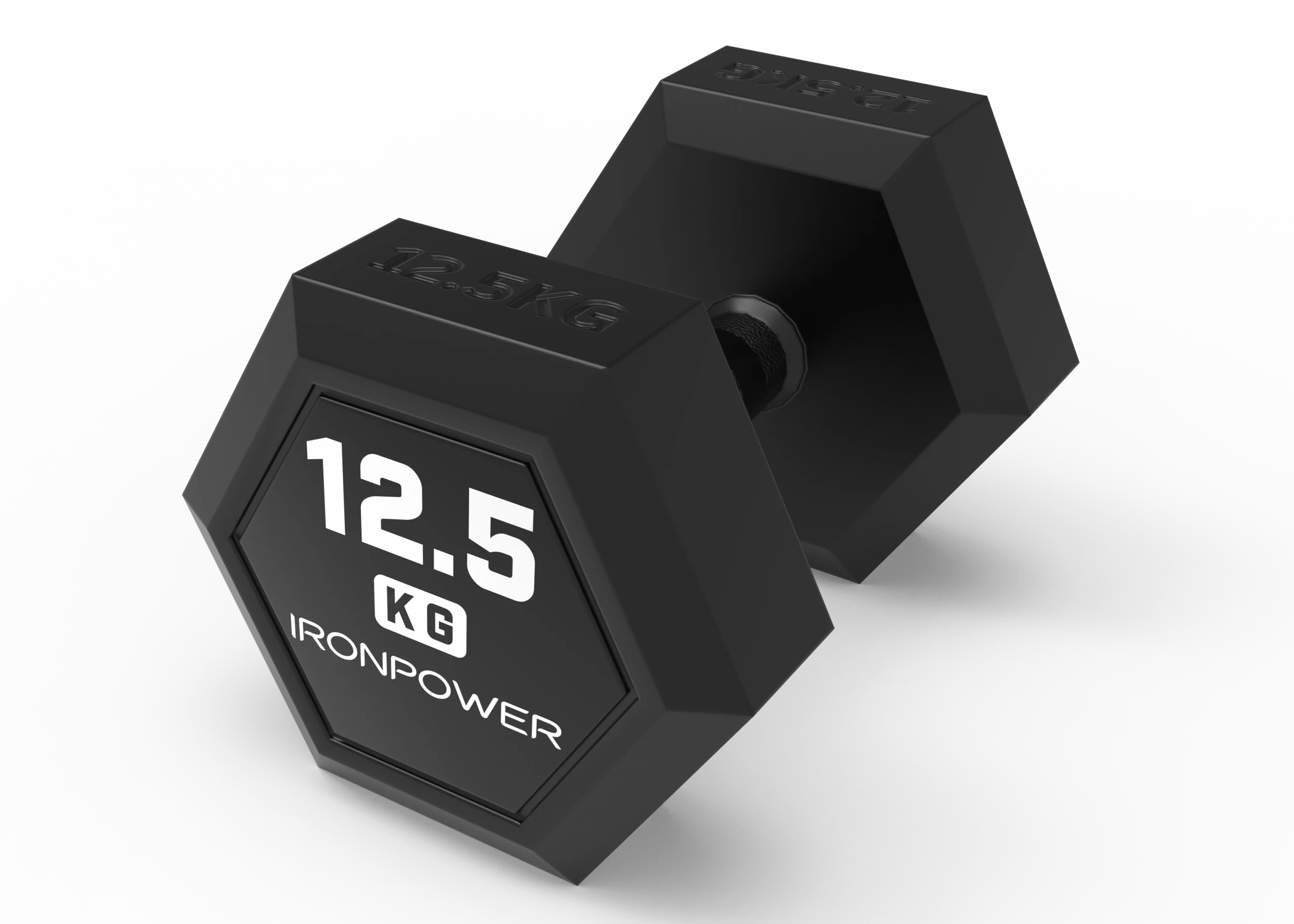 DB002 Full Rubber Coated Hex Dumbbell - Image 3
