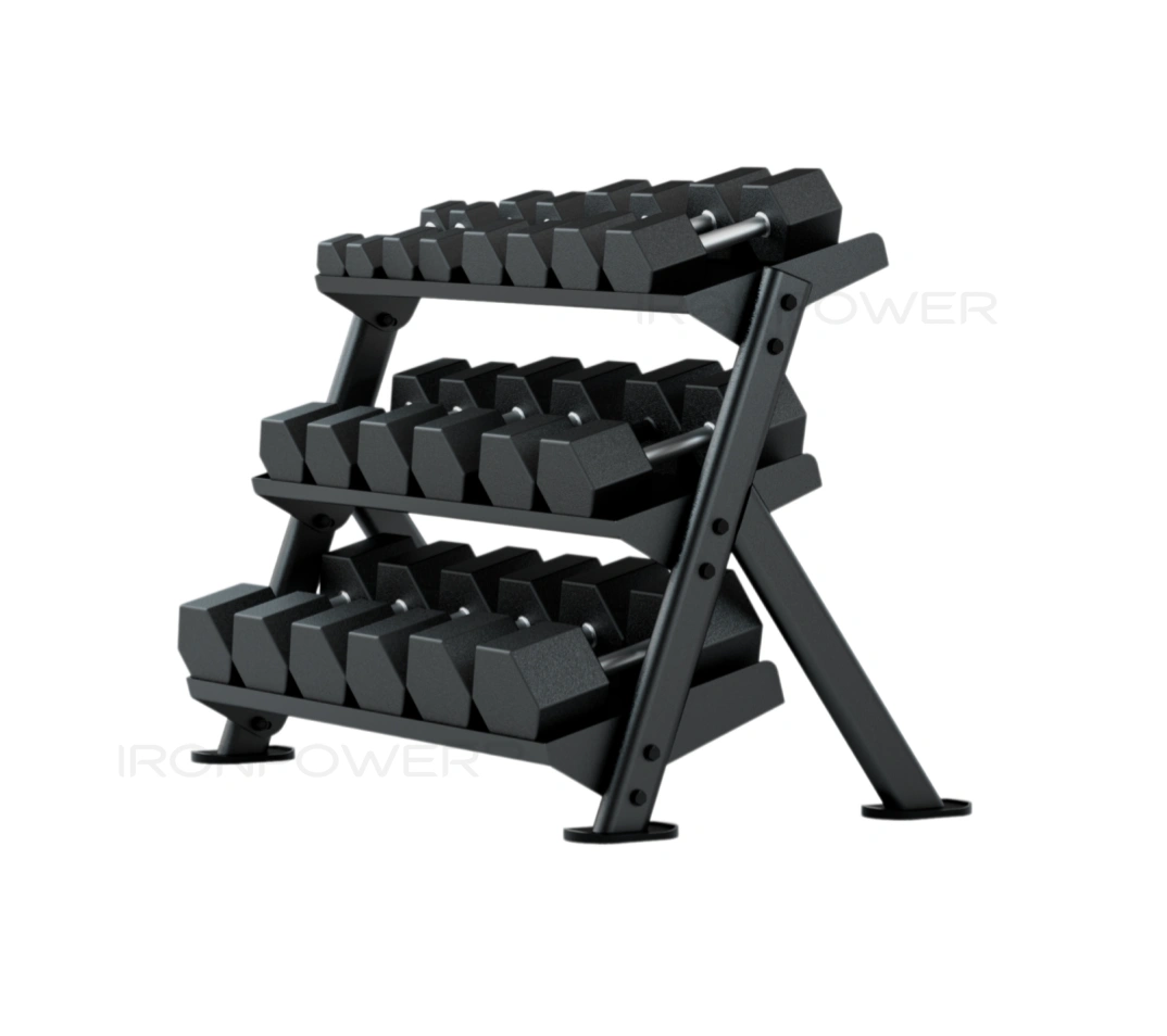 BS3020 3-Tier Shelf Dumbbell & Kettlebell Rack